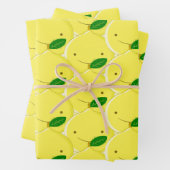 Feuille De Papier Cadeau Red Lemon Pattern (En situation)
