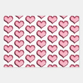 Feuille De Papier Cadeau Red Lips Kiss Hearts (Devant 3)