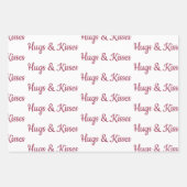 Feuille De Papier Cadeau Red Lips Kiss Hearts (Devant 2)