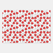 Feuille De Papier Cadeau Red Lollipops, Heart Lollipops, Lollipop Pattern (Devant)