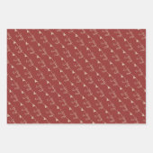 Feuille De Papier Cadeau Red manuscrit Joy Hearts Noël (Devant 2)