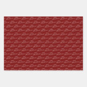 Feuille De Papier Cadeau Red Modern Merry Christmas (Devant)