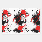 Feuille De Papier Cadeau Red on Black (Devant 2)