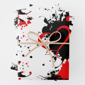 Feuille De Papier Cadeau Red on Black (En situation)