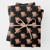 Feuille De Papier Cadeau Red Panda Gamer (En situation)