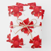 Feuille De Papier Cadeau Red Roses,  (En situation)