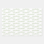 Feuille De Papier Cadeau Red Santa Hat Pine Branches Joyeux Noël (Devant 2)