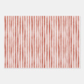 Feuille De Papier Cadeau Red Stripes Christmas Happy Marshmallow (Devant)