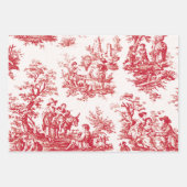 Feuille De Papier Cadeau Red Toile Holiday (Devant 2)