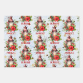 Feuille De Papier Cadeau Red Truck Ajouter un nom Joyeux Noël 3 (Devant 3)