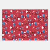 Feuille De Papier Cadeau Red White Blue (Devant 3)