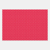 Feuille De Papier Cadeau Red & White Candy Cane Stripes & Polka Dots (Devant 3)
