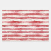 Feuille De Papier Cadeau Red White Candy Canes Stripes Christmas (Devant 3)