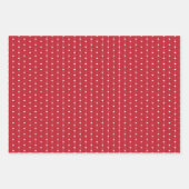 Feuille De Papier Cadeau Red & White Hearts Script Love Valentine's Day (Devant)