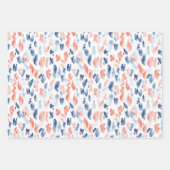 Feuille De Papier Cadeau Red White Plaid Stripes Birthday (Devant 3)
