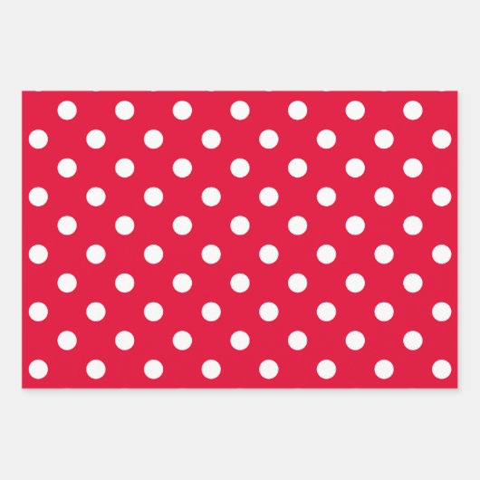 Feuille De Papier Cadeau Red & White Wrapping Paper Sheets (Devant)