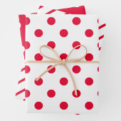 Feuille De Papier Cadeau Red & White Wrapping Paper Sheets