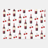 Feuille De Papier Cadeau Redwine et Cherry (Devant 3)