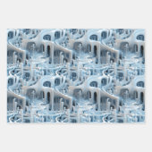 Feuille De Papier Cadeau Réflexions infinies : Conception 3D Mirror World (Devant 2)