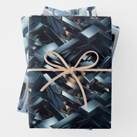 Feuille De Papier Cadeau Réflexions infinies : Conception 3D Mirror World (En situation)