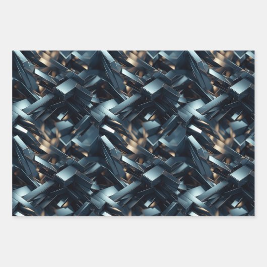 Feuille De Papier Cadeau Réflexions infinies : Conception 3D Mirror World (Devant)