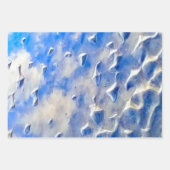 Feuille De Papier Cadeau Réflexions océaniques et bleues (Devant 3)