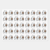 Feuille De Papier Cadeau Regarde qui a 50 ans ! Photo Joyeux anniversaire (Devant)