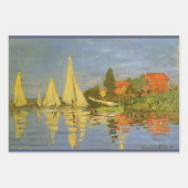 Feuille De Papier Cadeau Régate à Argenteuil par Claude Monet (Devant)