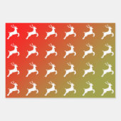Feuille De Papier Cadeau Reindeer And Trees Christmas Pattern Gift Wrapping (Devant)