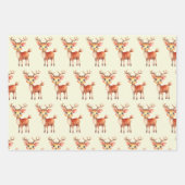 Feuille De Papier Cadeau Reindeer et Alligators de Noël (Devant 2)