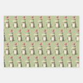 Feuille De Papier Cadeau Reindeer et Alligators de Noël (Devant)