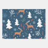 Feuille De Papier Cadeau Reindeer Joyride Snowflake Christmas Wrap (Devant 2)