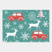 Feuille De Papier Cadeau Reindeer Joyride Snowflake Christmas Wrap (Devant)