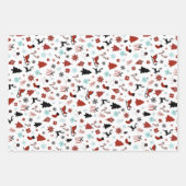 Feuille De Papier Cadeau Reindeer Sleigh Chrismas Pine Trees (Devant)