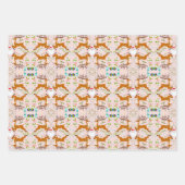Feuille De Papier Cadeau Reindees de Noël Motif sans coutures (Devant 3)