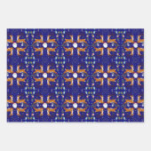 Feuille De Papier Cadeau Reindees de Noël Motif sans coutures (Devant 2)