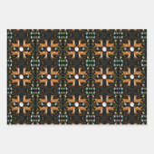 Feuille De Papier Cadeau Reindees de Noël Motif sans coutures (Devant)