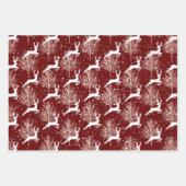 Feuille De Papier Cadeau Reinder de bois - Noël (Devant 3)