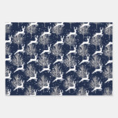 Feuille De Papier Cadeau Reinder de bois - Noël (Devant 2)