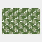 Feuille De Papier Cadeau Reinder de bois - Noël (Devant)