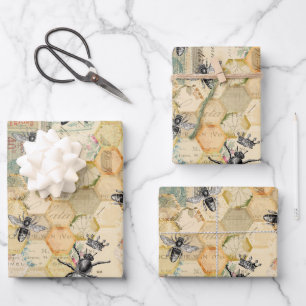 Feuille De Papier Cadeau Reine Bee
