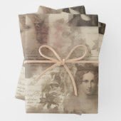 Feuille De Papier Cadeau Reines & Cursive (En situation)