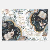 Feuille De Papier Cadeau Réjouissez-vous et faites confiance à la colombe e (Devant)