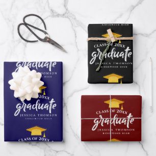 Feuille De Papier Cadeau Remise des diplômes de la promotion 2026 Félicitat