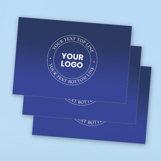 Feuille De Papier Cadeau Remplacement facile de logo et de texte | Dégradé 