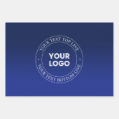 Feuille De Papier Cadeau Remplacement facile de logo et de texte | Dégradé  (Devant 3)