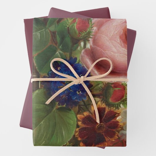 Feuille De Papier Cadeau Renaissance Mood Rose sec Petal Trio (En situation)