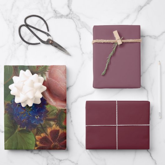 Feuille De Papier Cadeau Renaissance Mood Rose sec Petal Trio (Recto)