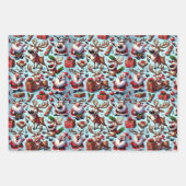 Feuille De Papier Cadeau Renard comique dans des poses amusantes (Devant 2)