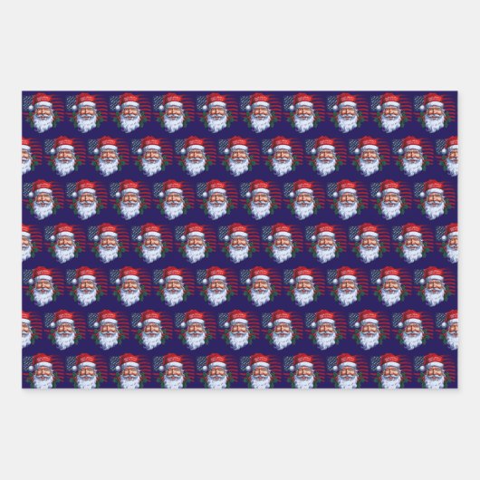 Feuille De Papier Cadeau Rendre à Noël sa grandeur Trump Maga (Devant 2)